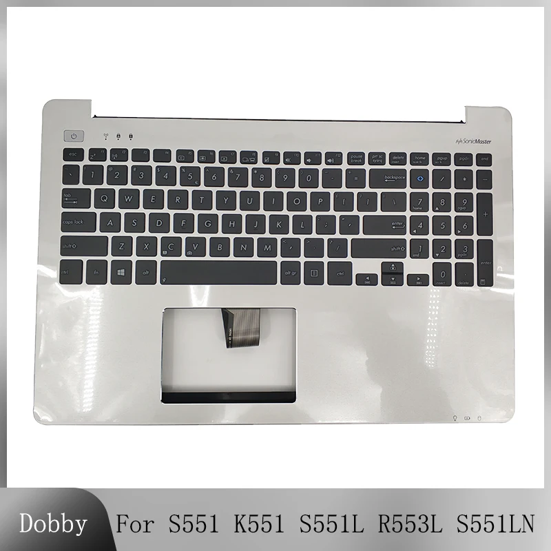 US Keyboard for ASUS S551 K551 S551L R553L S551LN V551 K551L Laptop Palm Rest Upper Case Cover with English Keyboard NO Backlit 
US Keyboard for ASUS S551 K551 S551L R553L S551LN V551 K551L Laptop Palm Rest Upper Case Cover with English Keyboard NO Backlit