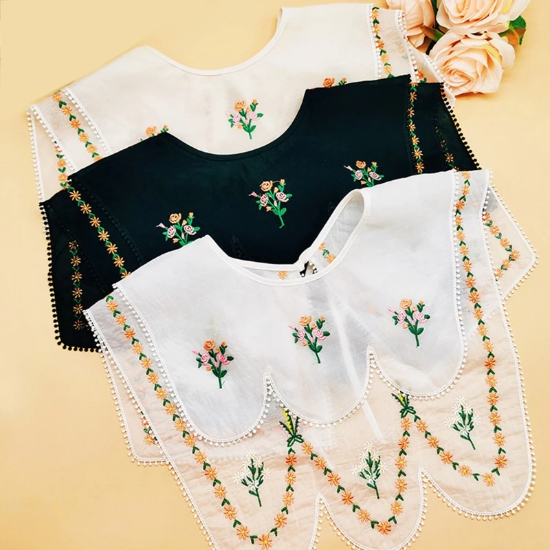 False Collar Dickey Collar Embroidery Collar Lace Up Neckline Detachable Collar Women Hanfu Shoulder Warp Collar
False Collar Dickey Collar Embroidery Collar Lace Up Neckline Detachable Collar Women Hanfu Shoulder Warp Collar