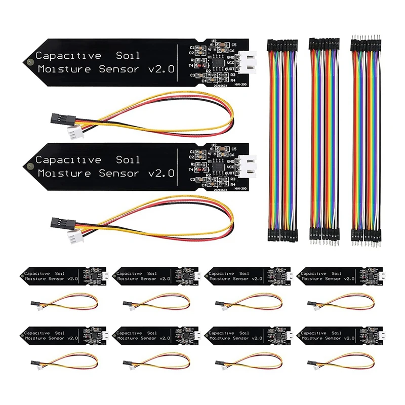 JHD-10Pcs Capacitive Soil Moisture Sensor Module 3.3-5.5V Voltage Soil Humidity Detection 3-Pin Sensor For Garden Automatic
JHD-10Pcs Capacitive Soil Moisture Sensor Module 3.3-5.5V Voltage Soil Humidity Detection 3-Pin Sensor For Garden Automatic