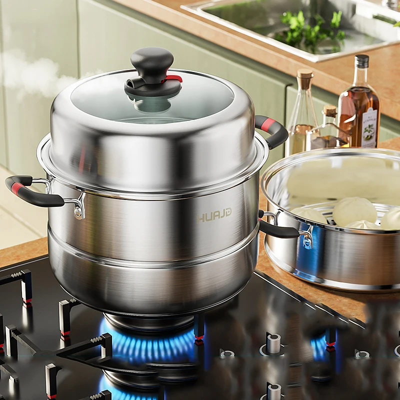 Large Stainless Steamer Cooker Food Noodle Roll Fish Dumpling Steamery Dim Sum Cooking Steam Kitchen Gas Stove Cucina Cookware
Large Stainless Steamer Cooker Food Noodle Roll Fish Dumpling Steamery Dim Sum Cooking Steam Kitchen Gas Stove Cucina Cookware