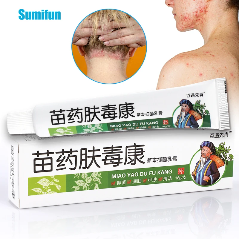 

18g Sumifun Anti-itch Ointment Antibacterial Dermatitis Pruritus Eczema Psoriasis Cream Chinese Herbal Medical Plaster Skin Care