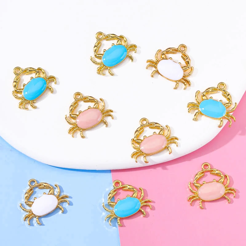 10 Pieces Enamel Gold Powder Blue Crab Charm Pendant For Jewelry Making Bracelet Necklace DIY Earring Accessories Craft Supplies
10 Pieces Enamel Gold Powder Blue Crab Charm Pendant For Jewelry Making Bracelet Necklace DIY Earring Accessories Craft Supplies