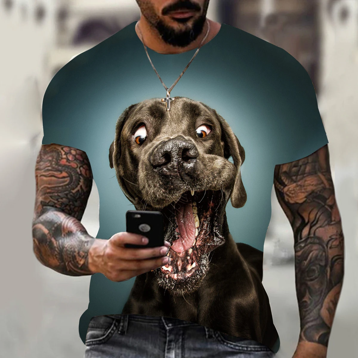 Cute Funny Dog 3d Print Men's T-shirt Fashion Casual Summer Top Loose Oversized O-neck Short Sleeve New Animal Pattern Tshirts 
Cute Funny Dog 3d Print Men's T-shirt Fashion Casual Summer Top Loose Oversized O-neck Short Sleeve New Animal Pattern Tshirts