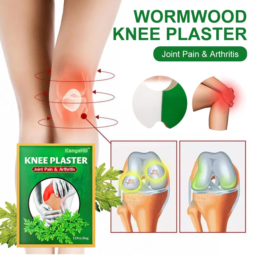 Wormwood Knee Patch Pain Relief Sticker Joint Pain Arthritis Relieving Patch Natural Herbal Knee Plaster
Wormwood Knee Patch Pain Relief Sticker Joint Pain Arthritis Relieving Patch Natural Herbal Knee Plaster