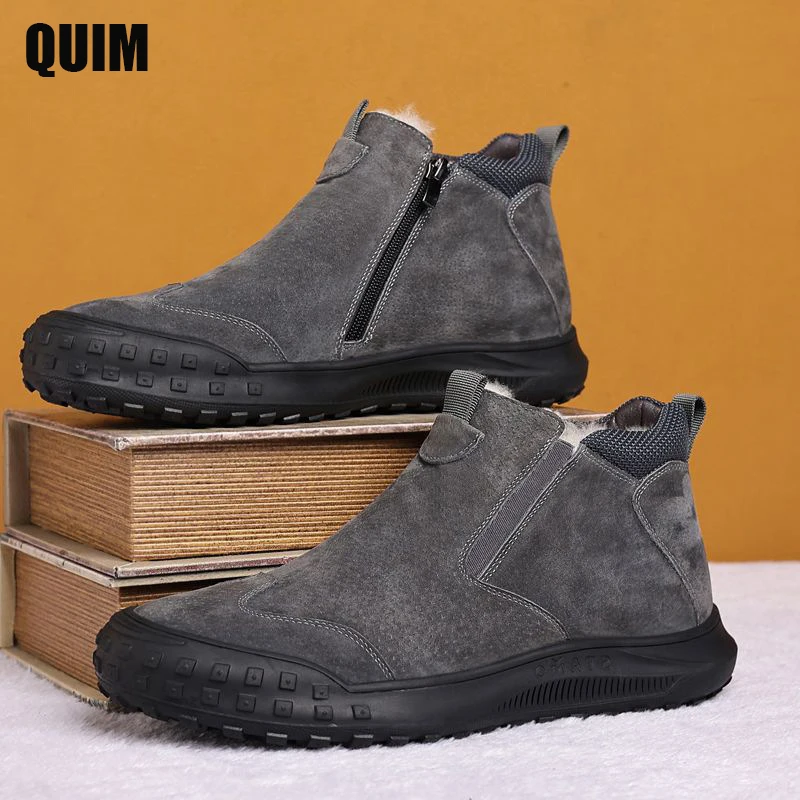 Winter Men Snow Boots Suede Warm Fur Male Ankle Boots Long Plush Outdoor Mens Sneakers 2022 New Cotton Boots Male Casual Shoes
Winter Men Snow Boots Suede Warm Fur Male Ankle Boots Long Plush Outdoor Mens Sneakers 2022 New Cotton Boots Male Casual Shoes