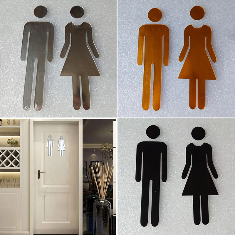 1 Pair Toilet Sign Stickers MEN & WOMEN Toilet Loo Bathroom Restroom WC Door Sign Adhesive Indicator Plaque Acrylic WC Stickers
1 Pair Toilet Sign Stickers MEN & WOMEN Toilet Loo Bathroom Restroom WC Door Sign Adhesive Indicator Plaque Acrylic WC Stickers