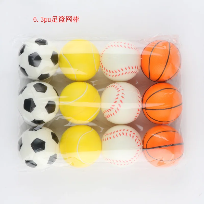 2pcs/6.3CM Basketball Football Foam Squeeze Pressure Ball Relief Toy Wrist Exercise PU Toy Ball Children Vent Baseball Toys 
2pcs/6.3CM Basketball Football Foam Squeeze Pressure Ball Relief Toy Wrist Exercise PU Toy Ball Children Vent Baseball Toys