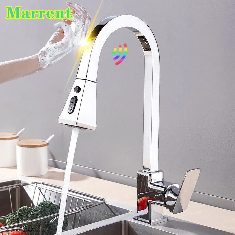 Touch Kitchen Mixer Faucets Square Chrome Pull Out Kitchen Sink Faucet Hot Cold Water Tap Smart Sensor Touch Kitchen Faucet
Touch Kitchen Mixer Faucets Square Chrome Pull Out Kitchen Sink Faucet Hot Cold Water Tap Smart Sensor Touch Kitchen Faucet