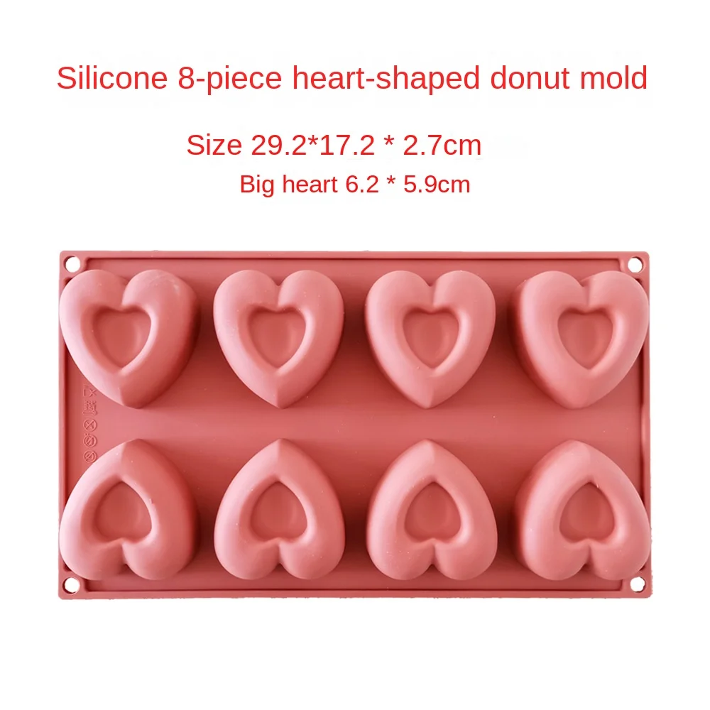 Silicone Cake Mold 8 Grids Love Donut Mold Chocolate Mold Creative Candy Mold Baking Tool Kitchen Accessories Demoulding
Silicone Cake Mold 8 Grids Love Donut Mold Chocolate Mold Creative Candy Mold Baking Tool Kitchen Accessories Demoulding