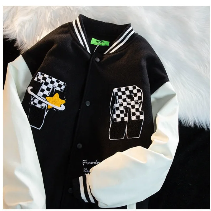 

Deeptown Baseball Jacket Women Korean Fashion Streetwear College Varsity Jackets Vintage Y2k Oversized Preppy Style Bomber Coats
