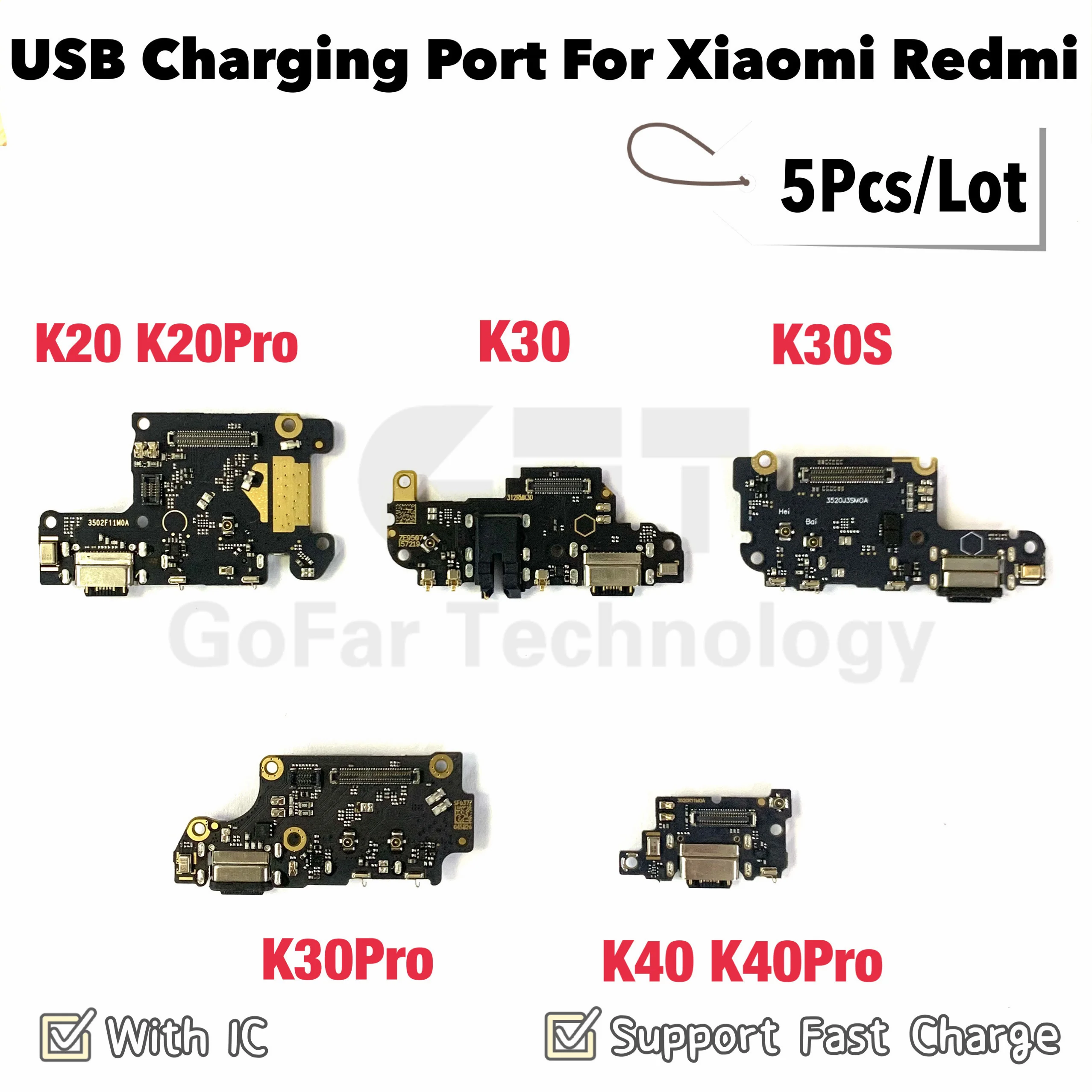 5Pcs/Lot USB Charging Port Charger Board Flex Cable For Xiaomi Redmi K20 Pro K30 Pro K30S K40 Pro Dock Connector With Micro
5Pcs/Lot USB Charging Port Charger Board Flex Cable For Xiaomi Redmi K20 Pro K30 Pro K30S K40 Pro Dock Connector With Micro