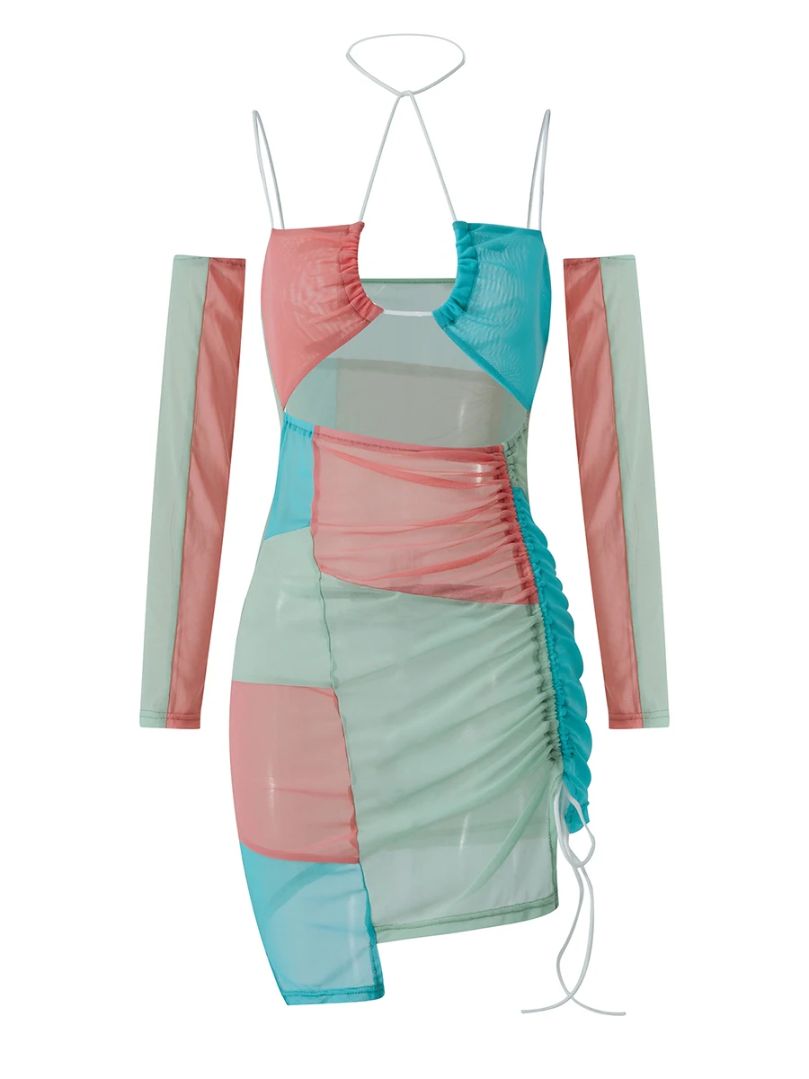 Женское платье на бретельках, пикантное платье с вырезом лодочкой и открытой спиной, мини-платье контрастных цветов с кулиской и нарукавник...
Женское платье на бретельках, пикантное платье с вырезом лодочкой и открытой спиной, мини-платье контрастных цветов с кулиской и нарукавник...