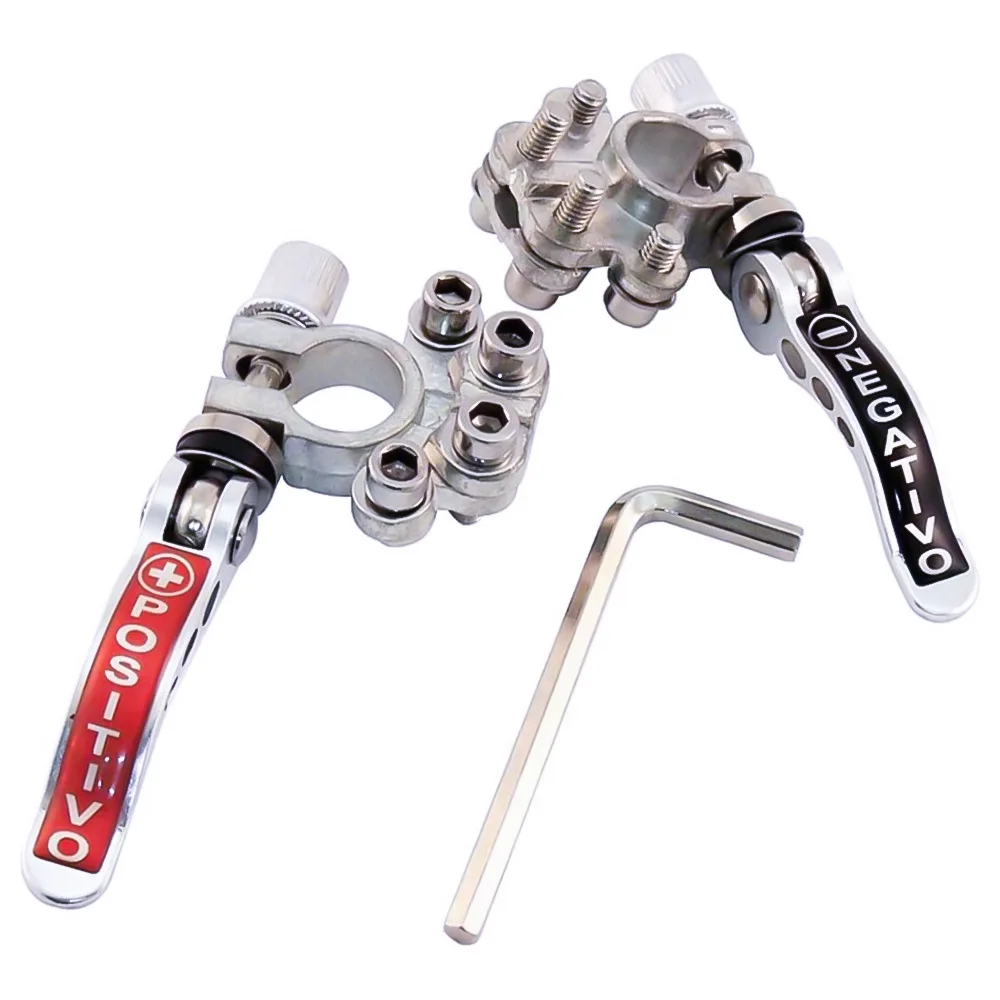 1 Pair Toolless Quick Disconnect Battery Main Cable Post Terminal Shut-Off Connectors for Car Truck SAE/JIS Type A Posts
1 Pair Toolless Quick Disconnect Battery Main Cable Post Terminal Shut-Off Connectors for Car Truck SAE/JIS Type A Posts