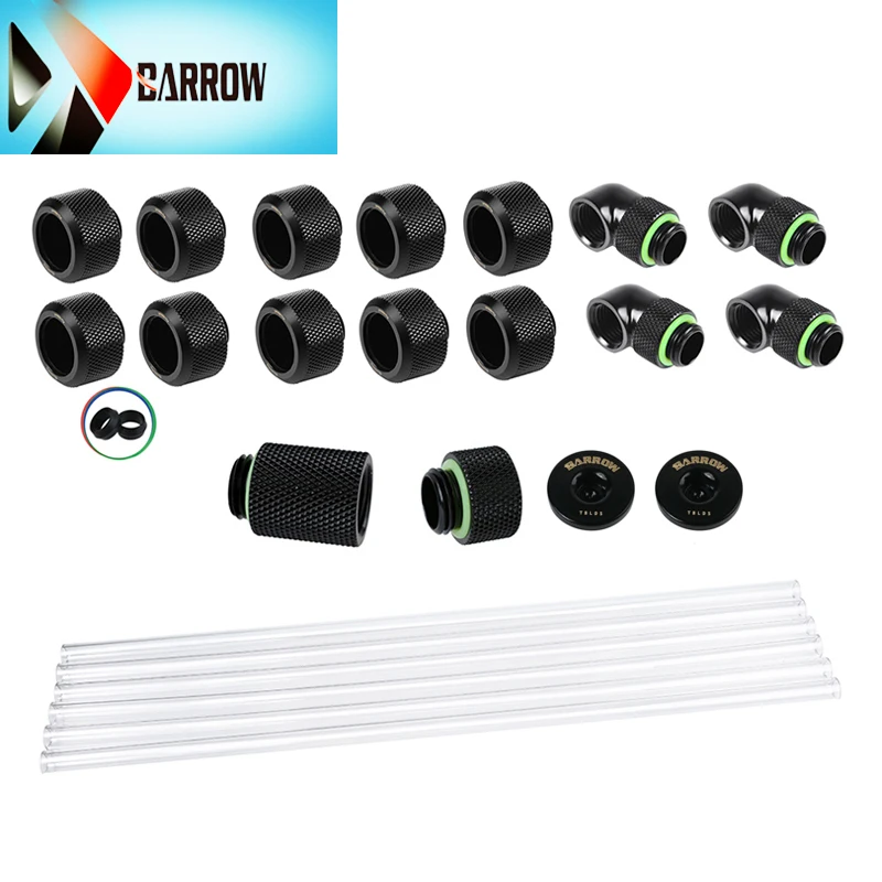 Barrow Computer Water Cooling Build PETG Rigid Pipe with Fittings, Liquid Ring Kit, 6pcs x 500mm Pipe, 10X14MM, 12X16MM,
Barrow Computer Water Cooling Build PETG Rigid Pipe with Fittings, Liquid Ring Kit, 6pcs x 500mm Pipe, 10X14MM, 12X16MM,