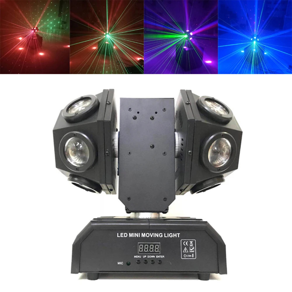 

Double Moving heads Laser Lights 4in1 Rgbw Led 12pcs *10w Stage Dj Disco Double Arms Spider Led Rotation Dj Beam Light