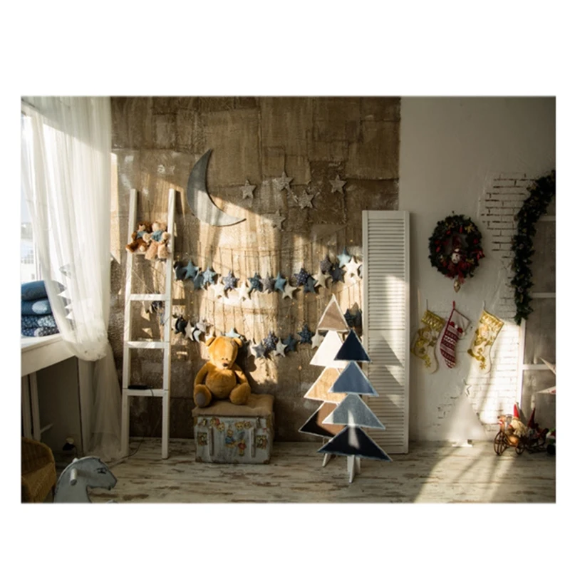 Рождественский фон для фотосъемки 7x5 футов Рождественский Солнечный свет хижина медведь теплый тканевый фон для фотостудии 
Рождественский фон для фотосъемки 7x5 футов Рождественский Солнечный свет хижина медведь теплый тканевый фон для фотостудии