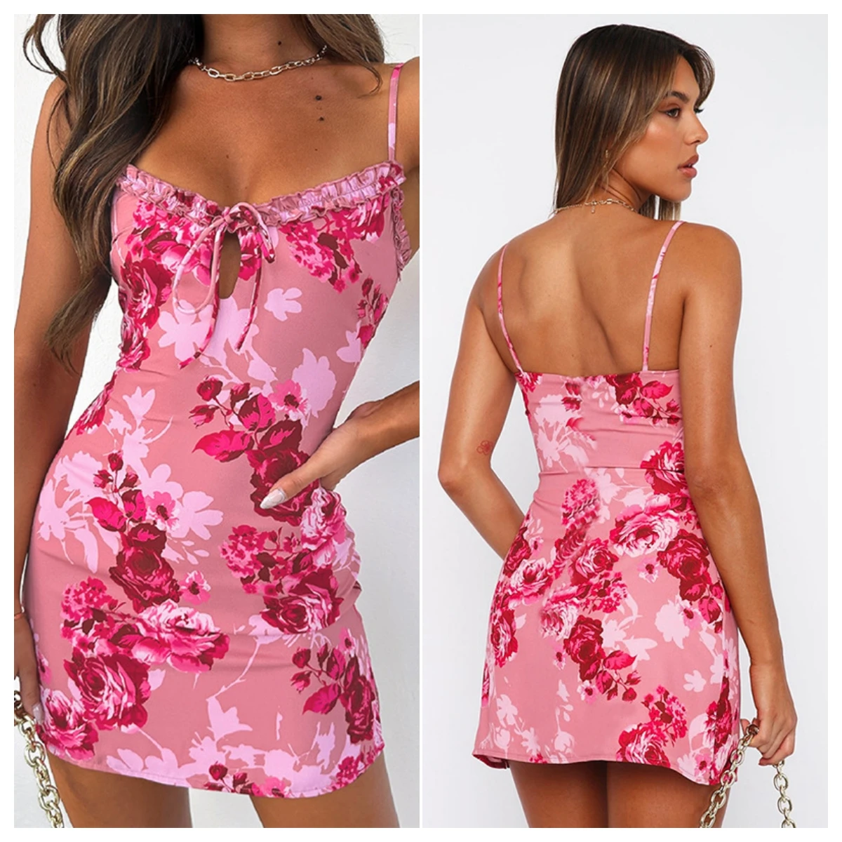 Sexy Floral Print Suspender Dresses Women Fashion Slash Neck Sleeveless Sweet Pink Mini Dress Female Party Holiday Slim Vestidos
Sexy Floral Print Suspender Dresses Women Fashion Slash Neck Sleeveless Sweet Pink Mini Dress Female Party Holiday Slim Vestidos