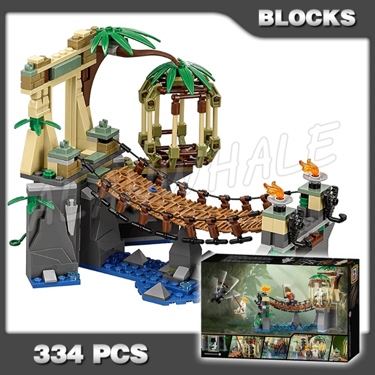 

334pcs New Master Falls Jungle Tree Bridge Thunder 10715 Building Blocks Assemble Sets Bricks Compatible with Model