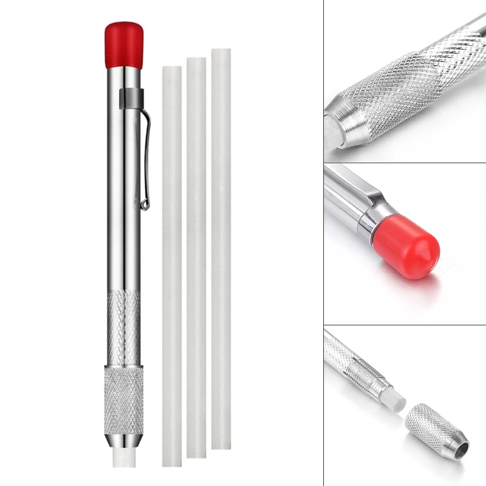 130*10mm Talc Pen Slate Pencil Scribing Tool For Drawing Lines Marking Carpentry Soldering Incision Refillable Welding Tool
130*10mm Talc Pen Slate Pencil Scribing Tool For Drawing Lines Marking Carpentry Soldering Incision Refillable Welding Tool