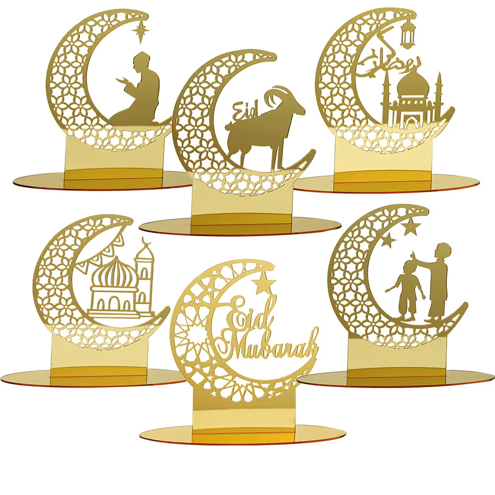 1pcs Eid Mubarak Acrylic Table Ornament Moon Star Temple Hollow DIY Crafts for Islamic Ramadan Kareem Home Table Decorations
1pcs Eid Mubarak Acrylic Table Ornament Moon Star Temple Hollow DIY Crafts for Islamic Ramadan Kareem Home Table Decorations