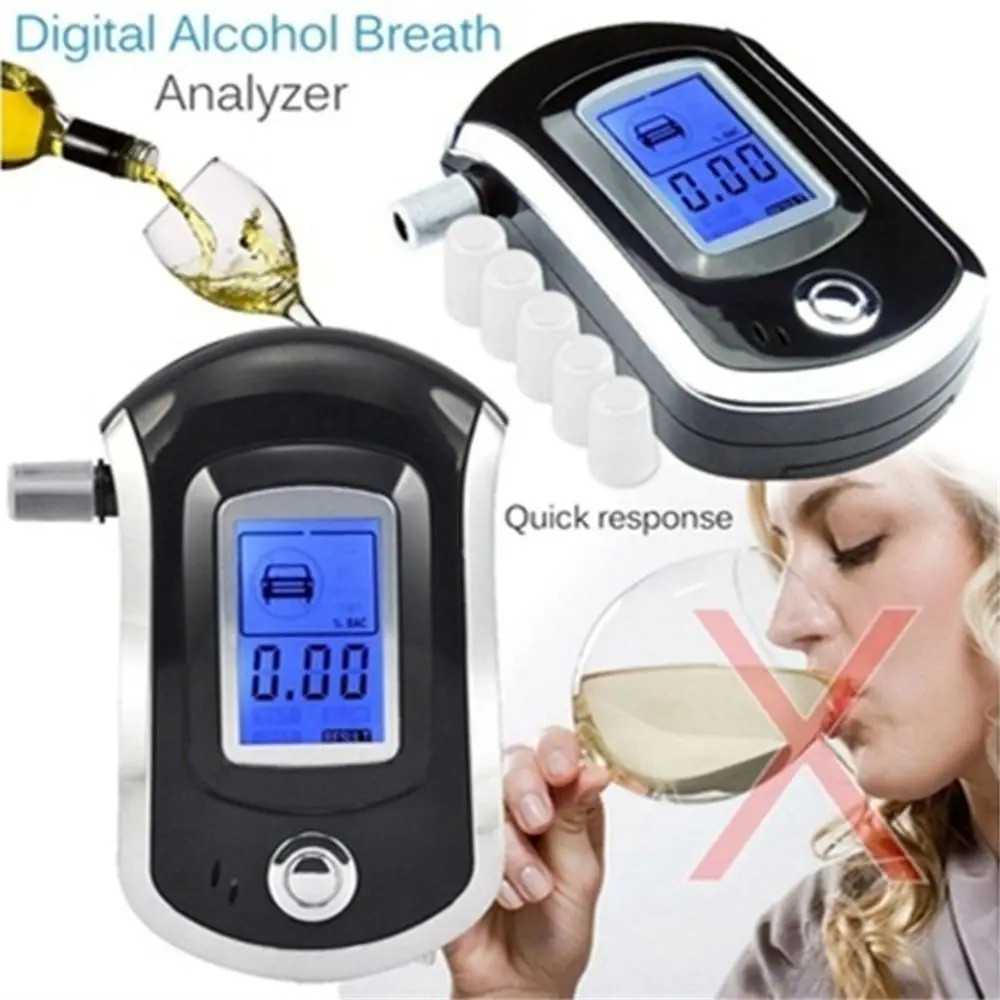 

Портативный ручной детектор дыхания, полицейский цифровой тестер, алкотестер, анализатор алкоголя