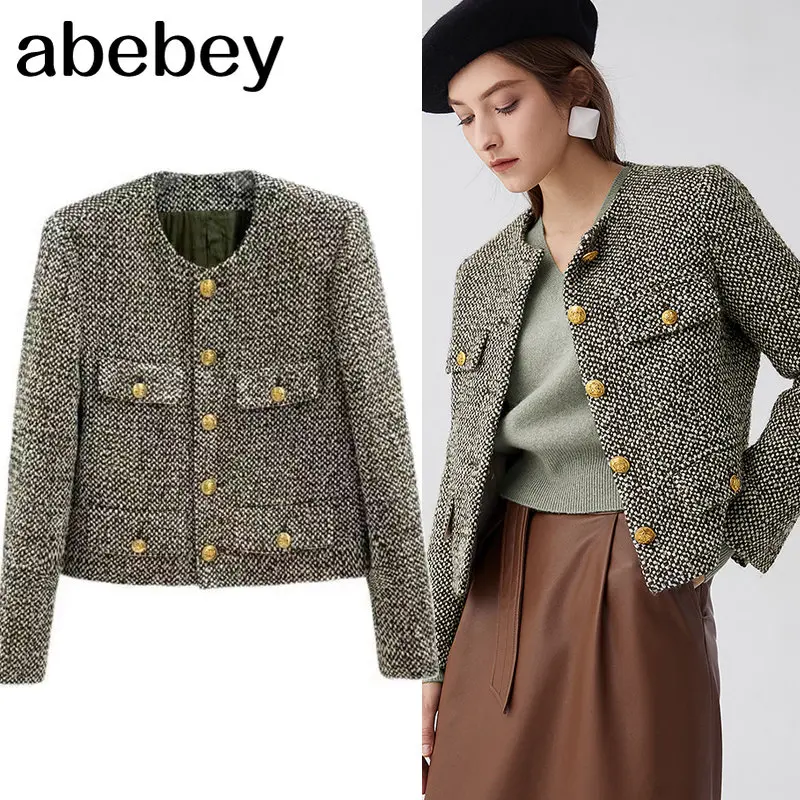 Winter Autumn Fashion Button Decor Designer Short Stylish Jacket Coats Lady France Casual Tweed Outerwear Casaco New 
Winter Autumn Fashion Button Decor Designer Short Stylish Jacket Coats Lady France Casual Tweed Outerwear Casaco New