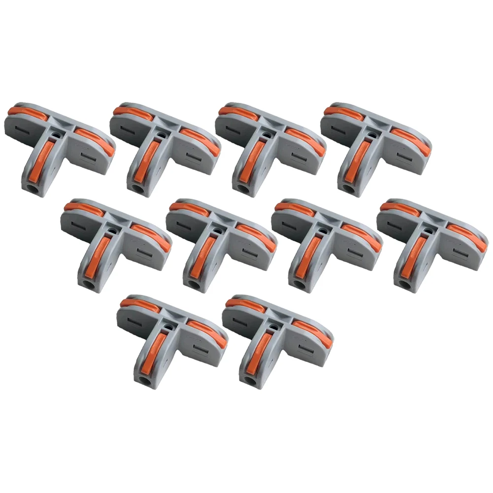 10pcs T-Type Wire Connector Compact T-Type Push-in Fast Wire Connector Universal Terminals Cable Protectors Electrical Supplies 
10pcs T-Type Wire Connector Compact T-Type Push-in Fast Wire Connector Universal Terminals Cable Protectors Electrical Supplies