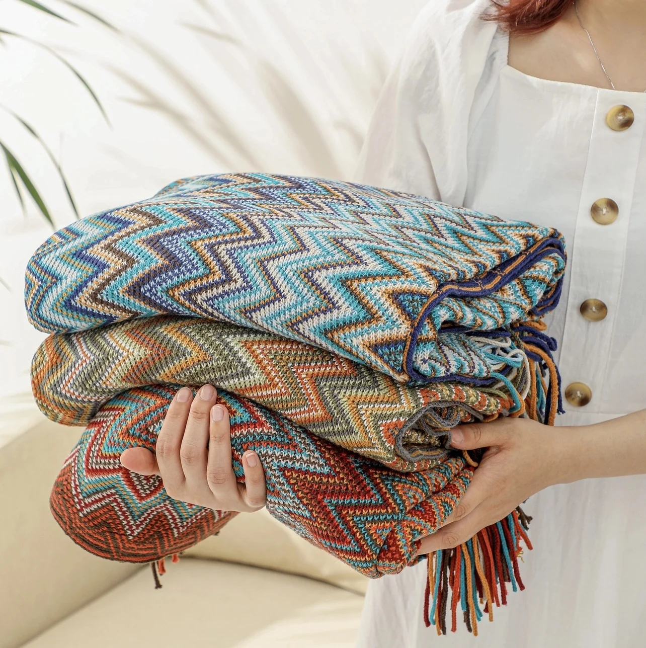 Bohemian Woolen Blanket Spring and Autumn Nap Blanket Nap Blanket Bed Blanket Bed Runner Thick Sofa Blanket
Bohemian Woolen Blanket Spring and Autumn Nap Blanket Nap Blanket Bed Blanket Bed Runner Thick Sofa Blanket