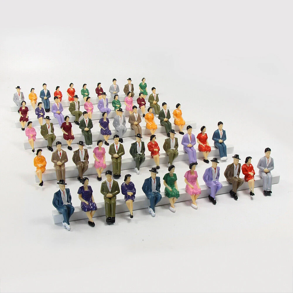 48pcs Painted Model Train Seated People Passengers Figures 1:32 HO Scale Model Building Kit Perfect For Layout Diorama Accessory
48pcs Painted Model Train Seated People Passengers Figures 1:32 HO Scale Model Building Kit Perfect For Layout Diorama Accessory