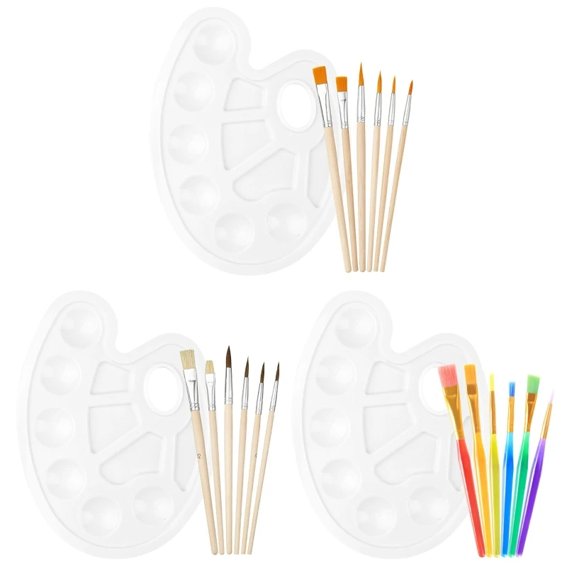 Multi Purpose Paint Brushes Tray Acrylic Oil Watercolor for Artist Student 6pcs L21B
Multi Purpose Paint Brushes Tray Acrylic Oil Watercolor for Artist Student 6pcs L21B