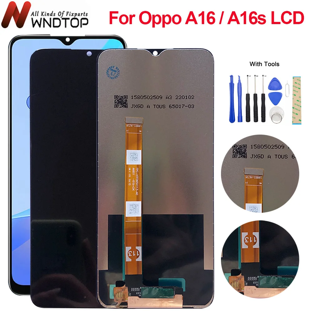 

6.52" For OPPO A16 CPH2269 LCD Display Screen Touch Panel Digitizer Assembly Replacement For OPPO A16S CPH2271 LCD Touch Screen