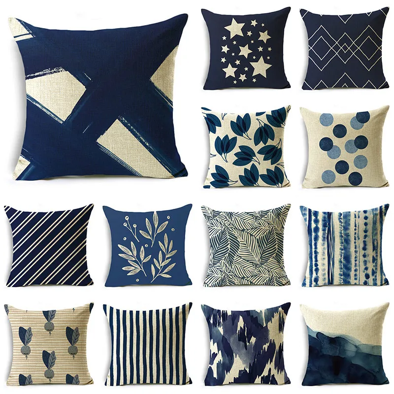 Blue Collection Texture Print Simple Living Room Sofa Decorative Pillowcase Linen Cushion Case 40cm/45cm and 50cm
Blue Collection Texture Print Simple Living Room Sofa Decorative Pillowcase Linen Cushion Case 40cm/45cm and 50cm
