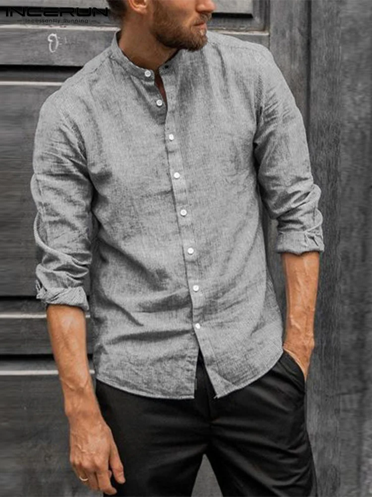 INCERUN Fashion Men Striped Shirt Stand Collar Long Sleeve 2022 Button Casual Camisa Masculina Streetwear Leisure Men Clothing
INCERUN Fashion Men Striped Shirt Stand Collar Long Sleeve 2022 Button Casual Camisa Masculina Streetwear Leisure Men Clothing