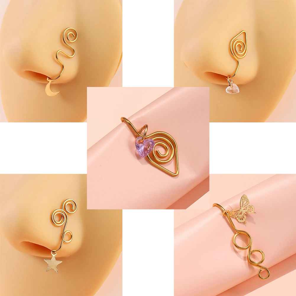 1Pcs Men Women Nose Clip Fake Septum Piering Rock Hip Hoop punk Fashion Stainless Steel Body Jewelry Non Perforation Nose Ring 
1Pcs Men Women Nose Clip Fake Septum Piering Rock Hip Hoop punk Fashion Stainless Steel Body Jewelry Non Perforation Nose Ring