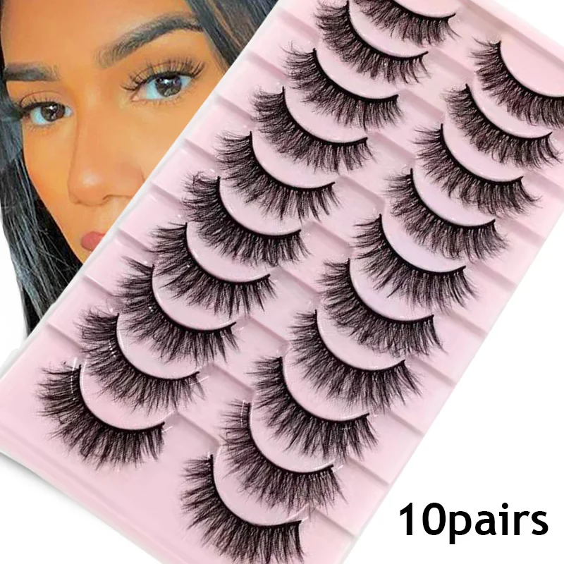 10 Pairs Natural Women's False Eyelashes Thick Wispy 3D Three-dimensional Lash Cross Curl Black False Eyelashes Eye Makeup
10 Pairs Natural Women's False Eyelashes Thick Wispy 3D Three-dimensional Lash Cross Curl Black False Eyelashes Eye Makeup