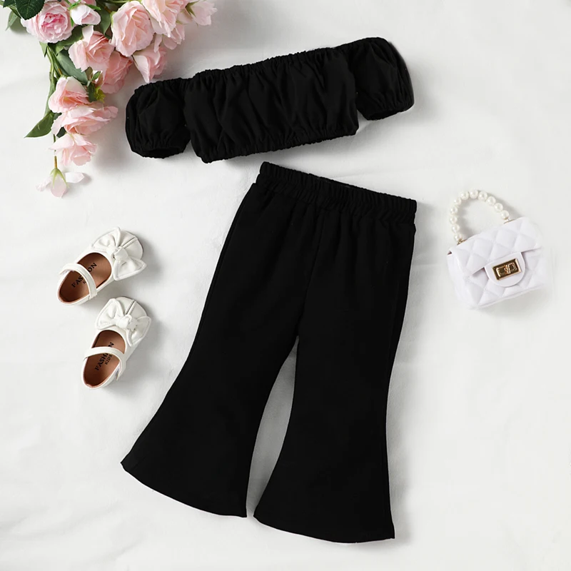 Listenwind 2-7Y 2PCS Kids Girls Summer Outfits, Off Shoulder Short Sleeve Tops + Wide Leg Pants Set for Casual
Listenwind 2-7Y 2PCS Kids Girls Summer Outfits, Off Shoulder Short Sleeve Tops + Wide Leg Pants Set for Casual