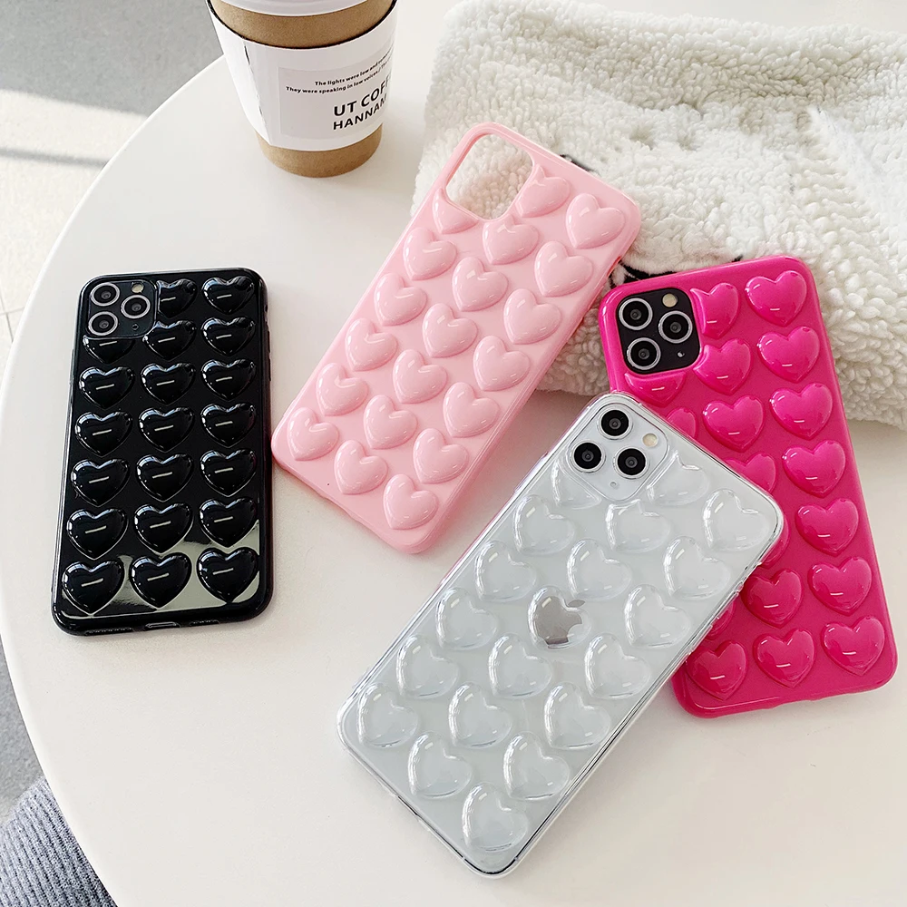 Cartoon 3D Love Heart Candy Color Phone Case for iPhone 13 12 11 Pro Max XS Max XR XS 7 8Plus Soft Solid Silicon Back Cover
Cartoon 3D Love Heart Candy Color Phone Case for iPhone 13 12 11 Pro Max XS Max XR XS 7 8Plus Soft Solid Silicon Back Cover