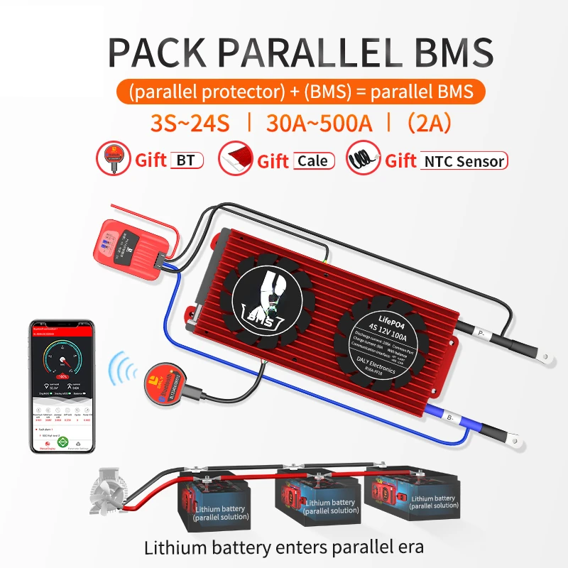 BMS 18650 LiFePo4 4S parallel mod 2A 4S Solar 12V 24V 36V 48V 30A 100Ah 200Ah Li-Ion 3S 7S 8S 10S 12S 13S 16S 24S blue APP
BMS 18650 LiFePo4 4S parallel mod 2A 4S Solar 12V 24V 36V 48V 30A 100Ah 200Ah Li-Ion 3S 7S 8S 10S 12S 13S 16S 24S blue APP