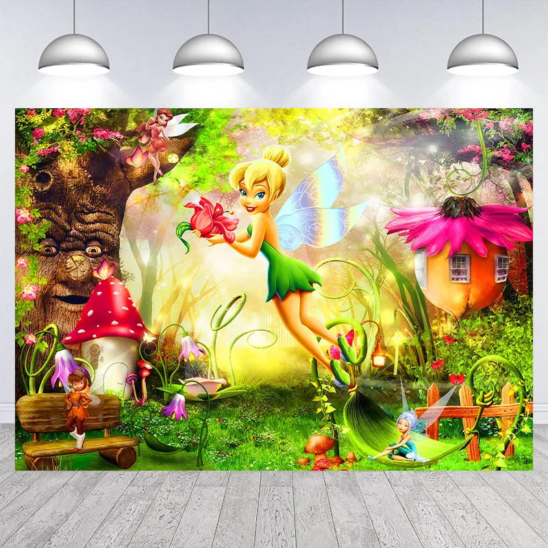Disney Tinkerbell Forest Jungle Backdrop Girls Happy Birthday Party Baby Shower Photography Photo Banner Decoration Background
Disney Tinkerbell Forest Jungle Backdrop Girls Happy Birthday Party Baby Shower Photography Photo Banner Decoration Background