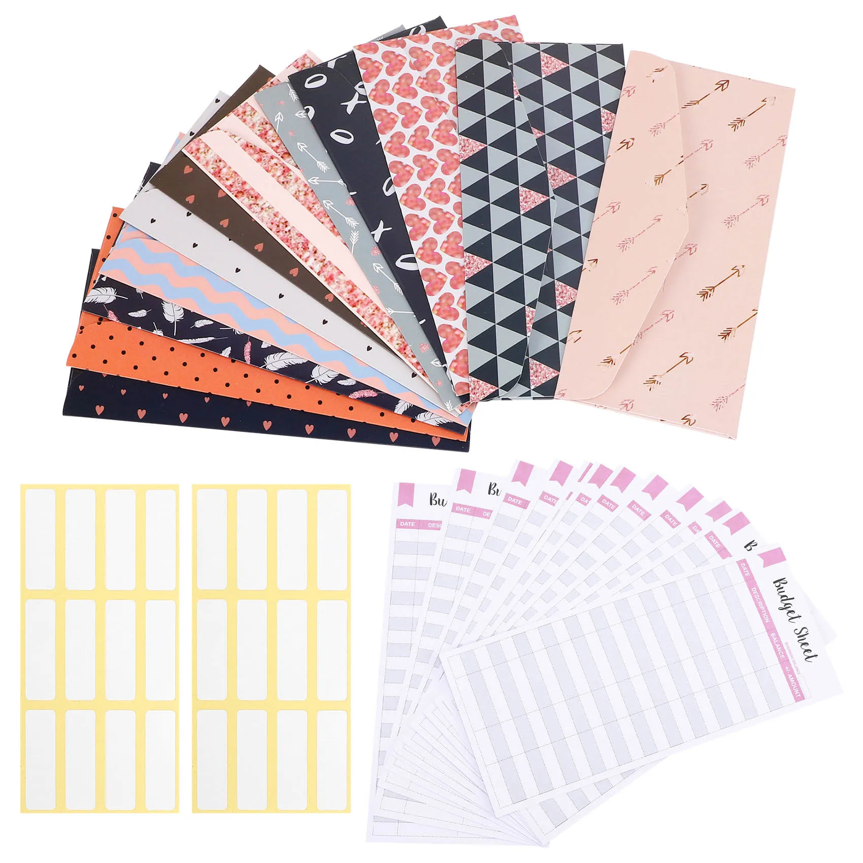 12Pcs Budget Envelopes Laminated Cash System for Cash Savings Plus 12 Budget Sheets
12Pcs Budget Envelopes Laminated Cash System for Cash Savings Plus 12 Budget Sheets