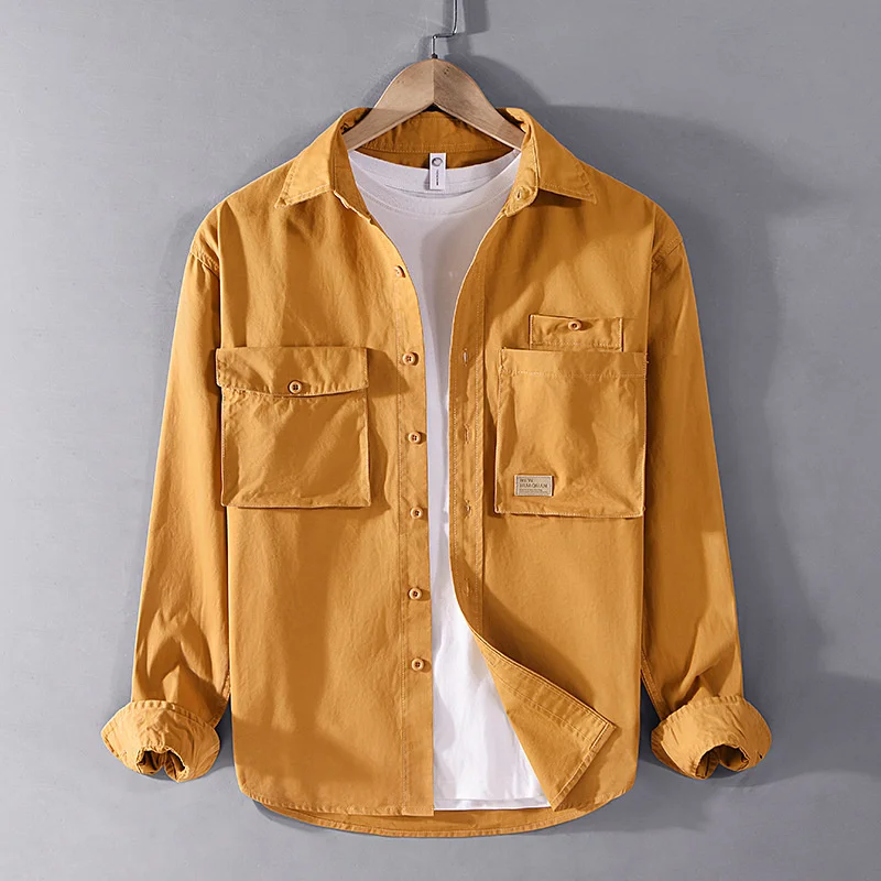 Spring and autumn new Japanese fresh long-sleeved shirt Men's multi-pocket design versatile casual loose cotton top
Spring and autumn new Japanese fresh long-sleeved shirt Men's multi-pocket design versatile casual loose cotton top