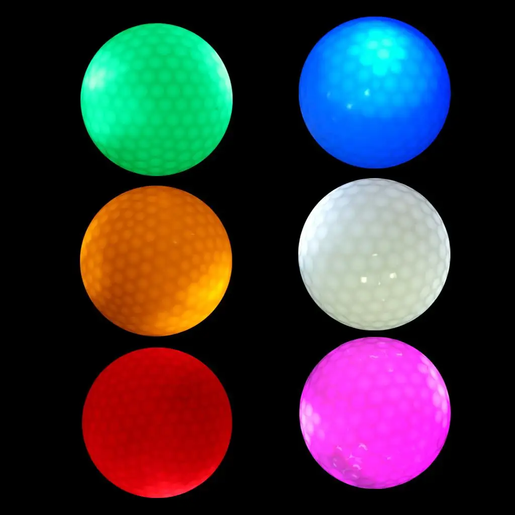 MagiDeal 6 Pieces Glow In Dark LED Light Up Golf Ball Official Size Tournament Ball ( 6 Colors)
MagiDeal 6 Pieces Glow In Dark LED Light Up Golf Ball Official Size Tournament Ball ( 6 Colors)