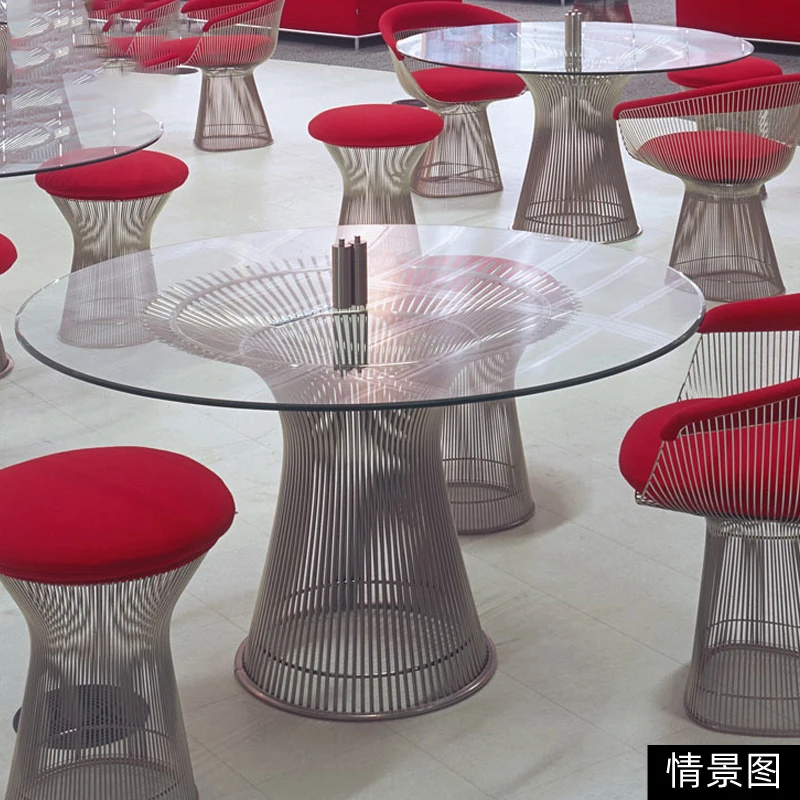 Furniture Dining Table/Simple Designer Stainless Steel Tempered Glass Round Table Modern Metal Table Small Table 
Furniture Dining Table/Simple Designer Stainless Steel Tempered Glass Round Table Modern Metal Table Small Table