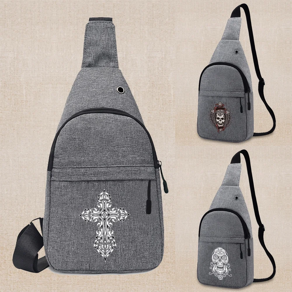 Холщовые сумки через плечо для мужчин, многофункциональные сумки с принтом черепа, нагрудная сумка на пояс, Женский Мужской кошелек, ручки, новинка 2023 
Холщовые сумки через плечо для мужчин, многофункциональные сумки с принтом черепа, нагрудная сумка на пояс, Женский Мужской кошелек, ручки, новинка 2023
