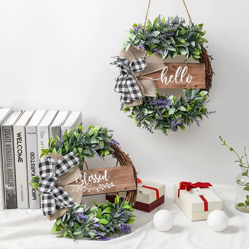 Thanksgiving Decoration Christmas Wreath Simulation Mimosa Rattan Circle House Number Wooden House Number Pendant
Thanksgiving Decoration Christmas Wreath Simulation Mimosa Rattan Circle House Number Wooden House Number Pendant