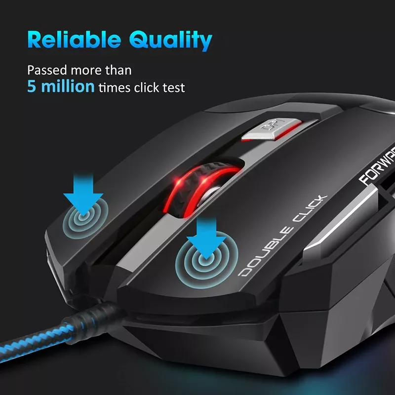 2023 Computer Mouse Gamer Ergonomic Gaming Mouse USB Wired Game Mause 5500 DPI Silent Mice With LED Backlight 7 Button For PC La
2023 Computer Mouse Gamer Ergonomic Gaming Mouse USB Wired Game Mause 5500 DPI Silent Mice With LED Backlight 7 Button For PC La