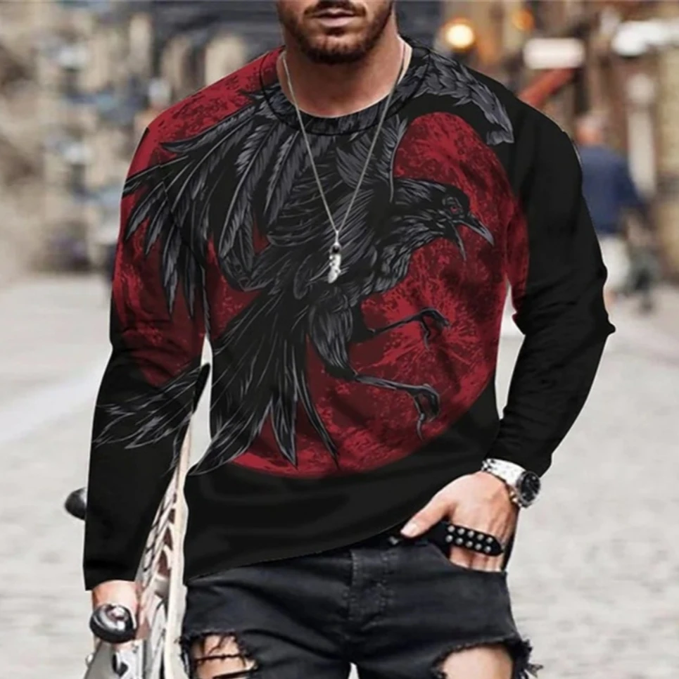 Spring and Autumn Leisure Daily Long Sleeve T-shirt, Round Neck Animal Pattern Printed Men's Trendy Cool T-shirt.
Spring and Autumn Leisure Daily Long Sleeve T-shirt, Round Neck Animal Pattern Printed Men's Trendy Cool T-shirt.