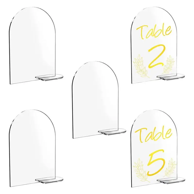 Clear Arch Acrylic Wedding Table Sign 5pcs Acrylic Wedding Table Numbers Blank Arched Round Top Acrylic Table Numbers Holders
Clear Arch Acrylic Wedding Table Sign 5pcs Acrylic Wedding Table Numbers Blank Arched Round Top Acrylic Table Numbers Holders