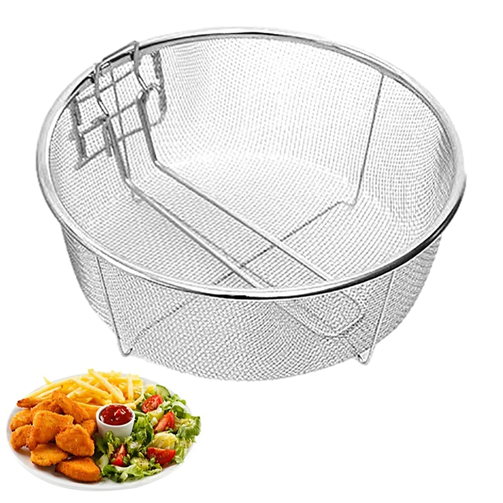 Stainless Steel Fry Baskets with Handle Deep Fryer Strainer Stainless Steel Blanching Basket Deep Fryer Skimmer Kitchen Home
Stainless Steel Fry Baskets with Handle Deep Fryer Strainer Stainless Steel Blanching Basket Deep Fryer Skimmer Kitchen Home