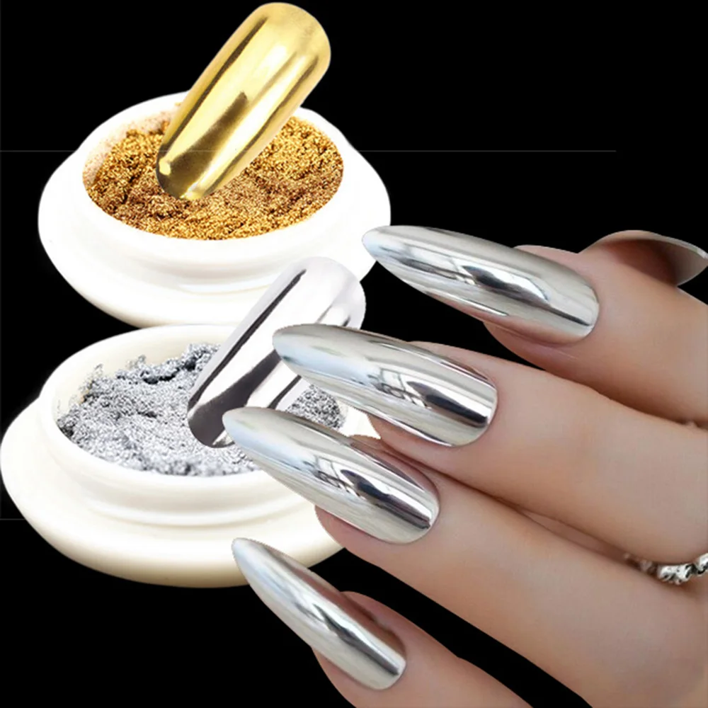 Bright-Silver Nail Mirror Glitter Powder Gold Silver Metallic Effect Pigment Gel Polish Chrome Flakes Holographic Nail art Decor
Bright-Silver Nail Mirror Glitter Powder Gold Silver Metallic Effect Pigment Gel Polish Chrome Flakes Holographic Nail art Decor